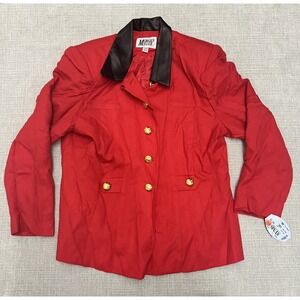 Morgan Miller Red Lined Womens Blazer Jacket  Size 16 Petite NWT
